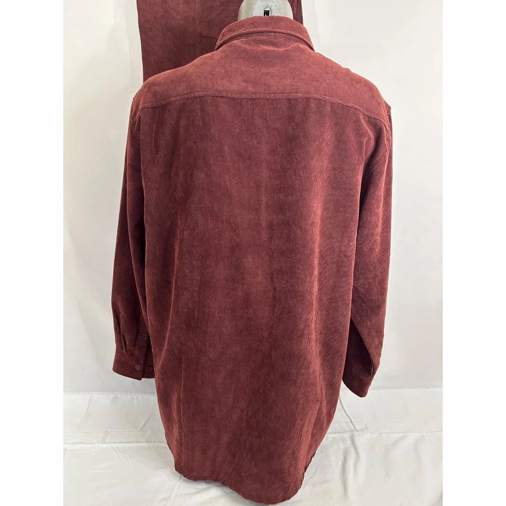 Trust Burgundy Double Pocket Top/Pants Suit‎ SIZE: XL Pants 36/30 Cord Polyester